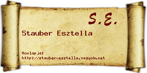 Stauber Esztella névjegykártya